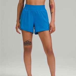 Poolside Blue Hotty Hot Shorts High Rise 4 inch
